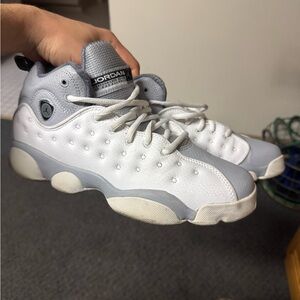 Jordan Classic White and Gray Sneakers